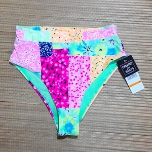 California Waves HighRise Mid Leg Swimwear New withTags Size Small